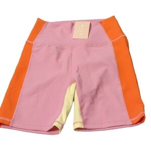 Wilo color block bike shorts size small